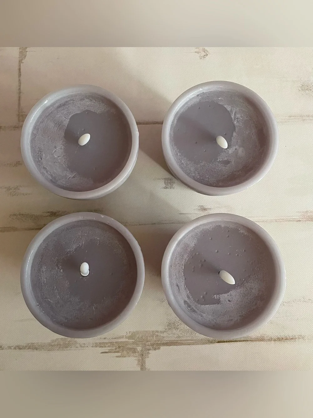 Totem Flameless Candles Set Gray Set of 4